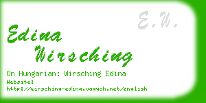 edina wirsching business card